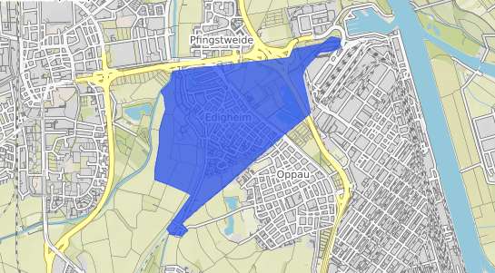Bodenrichtwertkarte Ludwigshafen am Rhein Edigheim